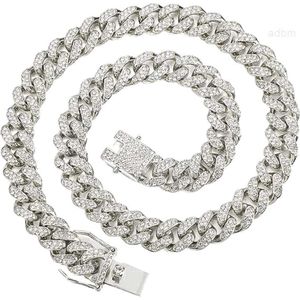 Biżuteria hip -hopowa srebrna moissanite Diamond Lock Cuban Link łańcuch Out wisior dla