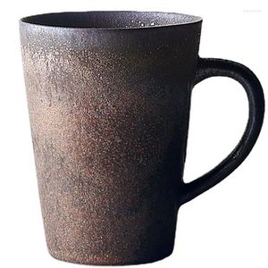 Tazze Tazza da caffè in stile giapponese in ceramica con manico Tazze vintage per acqua creativa e stoviglie fatte a mano per la colazione