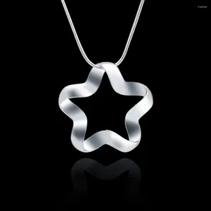 Kedjor Noble 925 Stamped Silver Charms Creative Stars Pendant Necklace For Women Christmas Gifts Wedding Party Fashion Jewelry