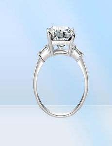 LESF Fashion Engagement Ring 5 karat överlägsen Sona Diamond Bridal 925 Sterling Silver Women Rings Gift4368002