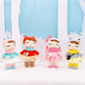 Kawaii Metoo Angela Meninas Boneca Bichos de Pelúcia Chaveiro de Pelúcia Super Fofo Grirls Plushie Pingente Desenho Unicórnio Coelho Raposa Gato Vestido Boneca Bolsa Alça