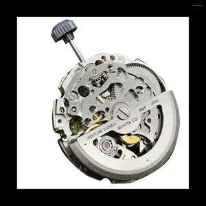Watch Repair Kits Silver 8N24 Mechanical Movement Miyota 21 Jewels Skeleton Automatic