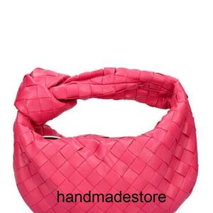 Geweven venetaabottegaa Herfst/winter Jodie Handtas Rose Red Mini Dumpling Bags voor dames 40XF