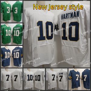 NCAA NOTRE DAME KOLEJ FUTBOL FORMLARI 10 SAM HARTMAN 7 Audic Estime 3 Joe Montana Yeni Erkekler S-3XL İyi Formalar En Yeni Stil