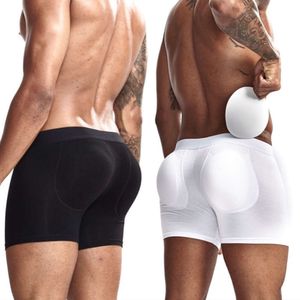 Sexy Men Padded Underwear Boxer Buttocks Lifter Enlarge Butt Push Up Pad Underpants Panties Cueca Boxee Masculina Calzoncillo