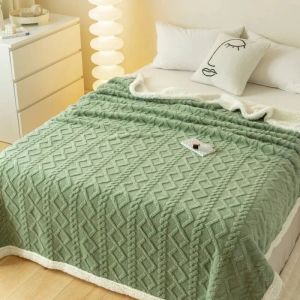 Cobertor de tapeçaria tafurong cobertor de lã de cordeiro engrossado quente cobertor de lazer cobertor de cochilo de escritório