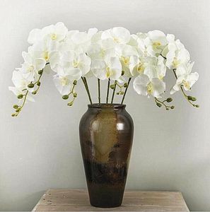 10 шт., реалистичные искусственные бабочки, цветы орхидеи, шелковые фаленопсисы, свадебные украшения для дома, сделай сам, искусственные цветы5010909