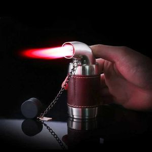 Outdoor Barbecue Kitchen Cigar Multifunctional Large Firepower Lighter Metal Windproof Turbine No Gas Men's High end Gifts