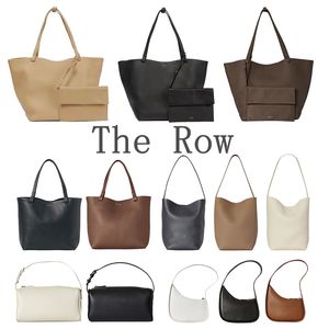 Row Tasarımcı Omuz Çantası Kadınlar Yarım Ay Park Tote Çanta Luxurys Çanta Dükkanı Öğle Yemeği Kutusu Kova Çantaları Adam Gerçek Deri Pochette Crossbody debriyaj Satchel Shopper