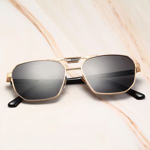 Topp lyxiga solglasögon Polariserande linsdesigner Kvinnor Mens Goggle Senior Eyewear for Women Eyeglasses Frame Vintage Metal Sun Glasses Gift Uu