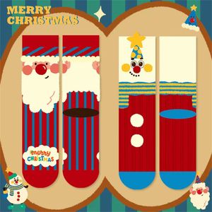 Autumn and Winter Thick Plush Christmas Socks Cartoon Cute Mid length Socks for Men and Women Christmas Gift z6