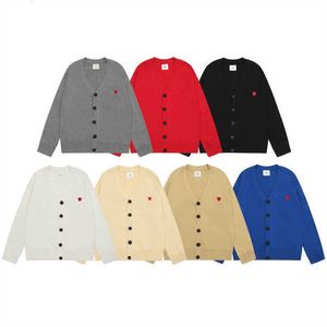 Кардиган AMIs Модный парижский дизайнерский свитер, мужской AmiSweater De Coeur Macaron Love, жаккардовый кардиган для мужчин и женщин, джемпер, пуловер