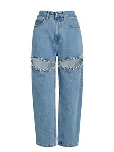 Mulheres jeans nicewomen bordado flares para mulheres cintura alta retalhos botão oco para fora verão calças de perna larga moda feminina 231212
