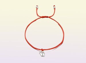 20pcslot Lovely Double Feet Family Wish Armband Simple Red String Charms Gift6810513