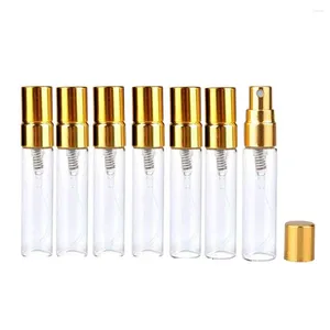 Lagringsflaskor 10st mini fin dimma klara 5 ml atomizer glas flaska spray påfyllbar doft parfym doft för resemakeupverktyg