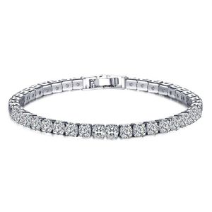 Bracelety tenisowe lodowe CZ Bling Cubic Zirkonia Męs