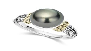Anello di perle grigie europee e americane per le donne intarsio zircone cubico anello di fidanzamento in argento 925 gioielli 21050762862661967588
