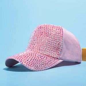 Beralar Yaz Moda Lüks Elmaslar Güneş Visor Kadın Şapka Beyaz Pembe Siyah Mesh Kapağı Erkek Beyzbol Kapakları Kadınlar İçin 2023 Serin Şeyler