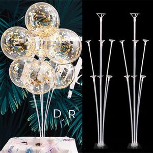 10PC Party Decoration 7-tube wedding table balloon bracket support table floating wedding table decoration baby shower birthday decoration 231212