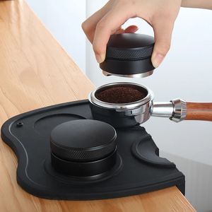 Pressini per caffè espresso in acciaio inossidabile 51/53/58mm Pressino per caffè Pressa per polvere Distributore Livellatore Tampone antimanomissione Tappetino in silicone Agitatore Aghi 231212