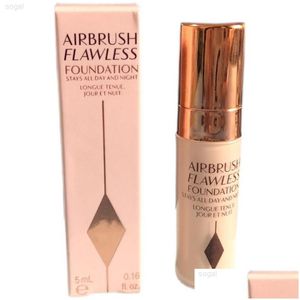 Andra hälsoskönhetsartiklar Airbrush Flawless Foundation 5 ml Mini Travel Storlek 1 4 Neutral matt finish Longwear Fl erage fuktig L DHITJ