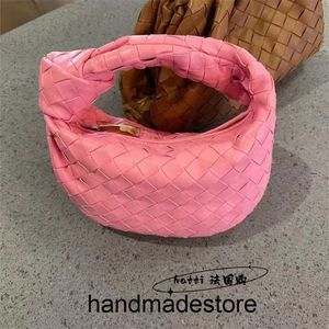 ジョディバッグVenetaabottegaa Women's Top Mini underArm Woven Mini Tie Pink Handbag Leather