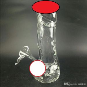 20CM The male penis Water Pipe High Quality Glass Bong With downstem CLEARANCE For Smoking