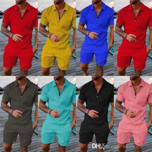 Plus Size 4XL Mens Designer Tracksuits Lapel Polo Short Sleeve Pullover Shorts Sports Suit Two Piece Set Summer Outfits