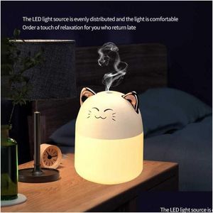 Essential Oils Diffusers Cute Pet Humidifier Mini Office Desktop Air Conditioning Room Humidification Usb Small Household Heavy Fog Dr Dhlfs