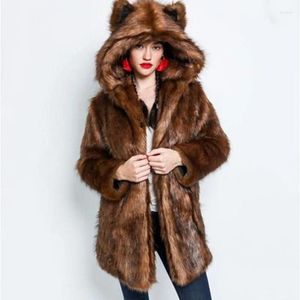 Women's Fur Anti Season Autumn And Winter Coat Long Imitation Collar