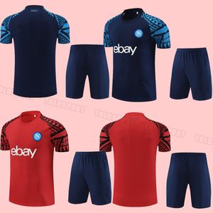 23 24 Napoli Soccer Tracksuits Zielinski Anguissa Olivera Osimhen Fabian Lozano SSC Tracksuit Pant Kort ärm Polo Vest Training