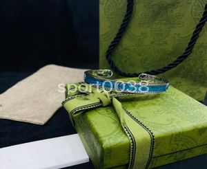 Retro green enamel personality new 925 marcasite carved bracelet open enamel couples Jade Good quality The designer Fashion ladies man9790658