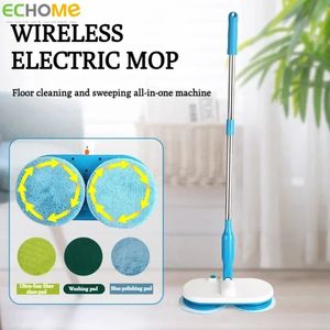 Floor Buffers Parts ECHOME Wireless Electric Mop Cleaner Household Handheld Charging Hand Free Automatic Cordless Cleaning Mopping Machine Sweeper 231211