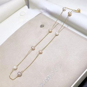 Pendants 18KGP Baby's Sky Necklace Women's Freshwater Pearl Clavicle Sweater Chain