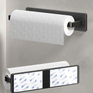 Toilettenpapierhalter, Papierhalter, selbstklebend, Aluminium, Weiß, Schwarz, Grau, Wandmontage, Küche, Badezimmer, Schrankständer, Toilettenpapier, Handtuchrolle, Taschentuchaufhänger 231212