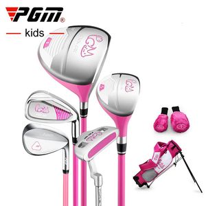 Schlägerköpfe PGM 3–12 Jahre alte Kinder-Golfschläger-Set, Kinder, Jungen, Mädchen, Anfänger, Golftraining, Holz, Eisen, Swing-Putter, Tasche, Geschenk, JRTG007 231211