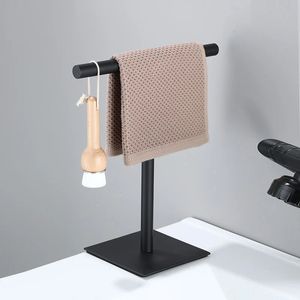 Toilet Paper Holders Movable Free-Standing Hand Towel Holder Standing Tree Rack 304 Black Bath Towel Stand Bathroom Towel Hanger Vanities Countertop 231212