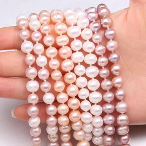Naszyjniki wiszące naturalne perły słodkowodne Wysokiej jakości fioletowy różowy biały naszyjnik 45 cm Wedding Bride Akcesoria na prezent