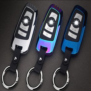 Luxury stash car key electric lighter secret hidden compartment Key Rings Car Valet Keychain usb rechargeable windproof cigarette 5229111