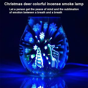 Fragrance Lamps 3D Glass Aroma Electric Wax Melt Scent Lamp Night Light Diffuser Fres Opportune 231212