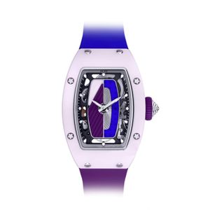 Orologi da donna Orologio Cassa in ceramica Movimento matic Fibbia ad arco Cinturino in caucciù bicolore Quadrante smaltato Ricro Drop Delivery Dhmie