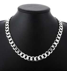 Special offer 925 Sterling Silver necklace for men classic 12MM chain 18 30 inches fine Fashion brand jewelry party wedding gift 25524853