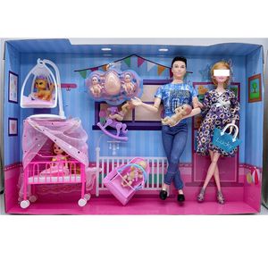 Куклы Эст аксессуары для ручной работы, ребенок беременная мама, леди, отец, папа, для игры на рождественский день рождения подарок 231212