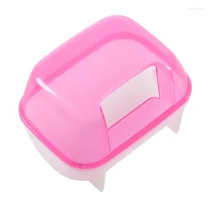 Racing Jackets Pink White Small Hamsters Bathing Sand Cage Pet Bathroom 10 X 7 7cm