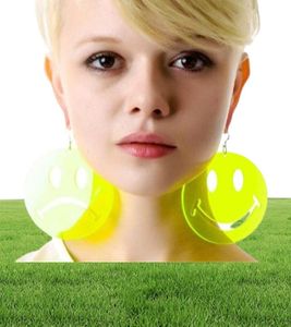 Fashion Jewelry Oorbellen Acrylic Neon Face Earrings for Women Pendientes HipHop Round Big Drop Earring DJ DS Brincos36443835448261
