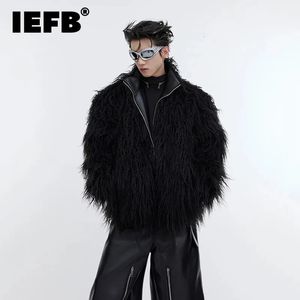 Herrjackor IEFB Autumn Winter Fake Päl läder Anti Sable Thicked Coat Fashion Man Cotton Clothing Trend 9C3054 231212