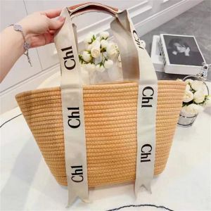 Raffias weave Straw basket high capacity Beach Bag Womens woody tote handbag Designer summer travel crossbody bag luxury mens clutch bucket shopper Shoulder bags