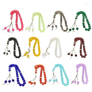 Strand Crystal Prayer Pärlor Tassels Handarmband Islamiska 33 radband