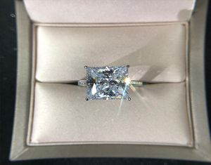 Prawdziwy srebrny 925 biżuteria 12 mm laboratorium moissanite Diamond Pierścionki zaręczynowe dla kobiet impreza walentynki pierścień Prezenty 6437829