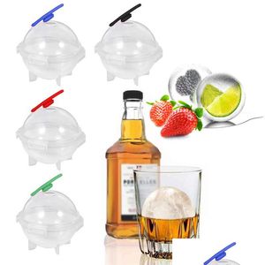 Ice Cream Tools New Large Ice Mod Ball Maker Box For Shape Cocktail Use Sphere Round Diy Home Bar Party Cube Tray Drop Delivery Home G Dh8X4